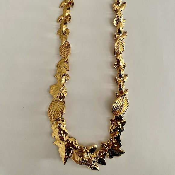 NWT Vintage Nolan Miller Leaf Foliage Collar Necklace - Picture 4 of 10